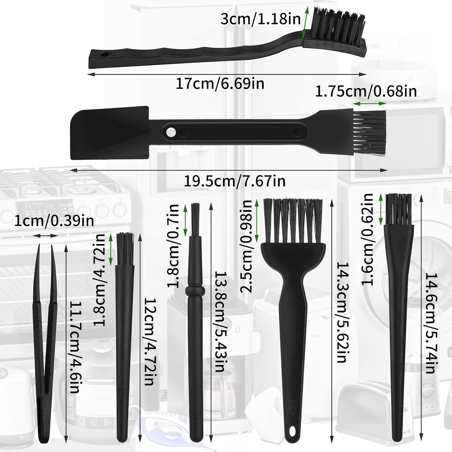 Cepillo para teclado, pequeño kit de cepillo de limpieza portátil para computadora, PC, teclado, laptop, cámara electrónica, cámara, cepillos