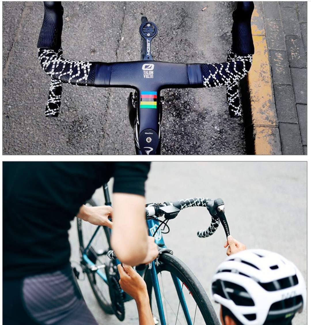 SzBlaZe 2 rollos de gel de sílice para manillar de bicicleta con tapones de barra para bicicleta de montaña de carretera y ciclismo