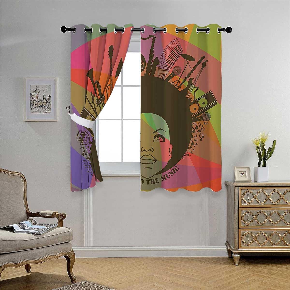 YANFENQI Cortinas para Habitacion – Cortina separadora de habitación corta con ojales, tela acústica de 55 pulgadas de ancho por 55 pulgadas de