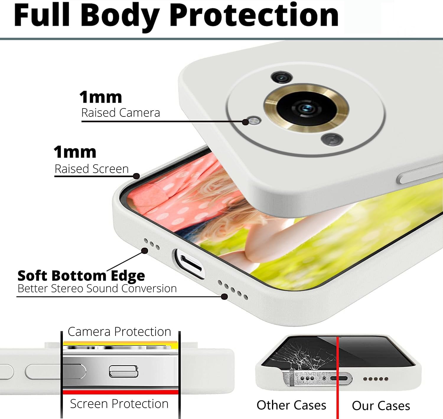 Compatible con Realme 11 Pro Plus Funda de silicona líquida verde oscuro, suave al tacto Realme 11 Pro Plus, funda delgada de silicona a prueba de