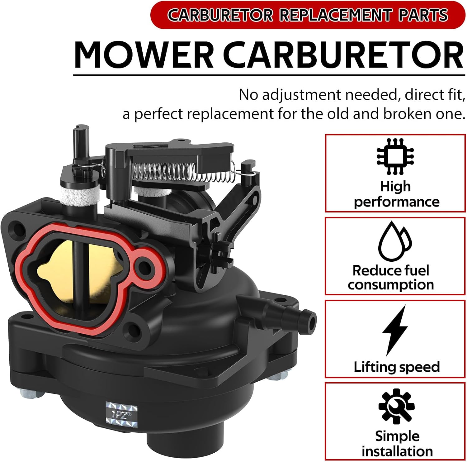 1PZ Repuesto de carburador B56-YM5 799584 para 594058 594057 592361 594529 TB110 TB200 P702 09P702 103M02 550EX 625EX 675EX 722 5EXI LCC Cortacésped