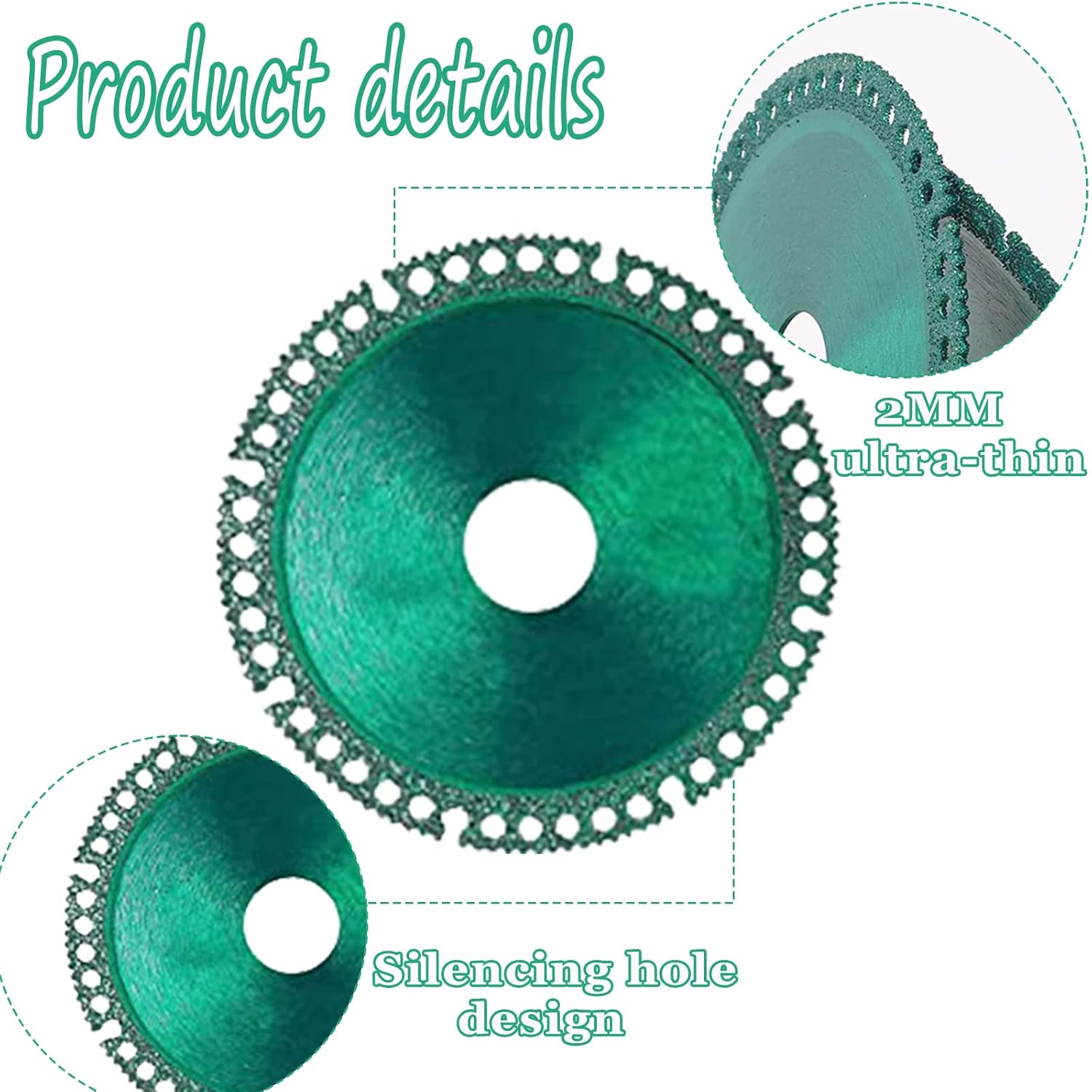 Paquete de 5 discos indestructibles para amoladora, disco de corte de amoladora angular, disco indestructible de 2.0-4 x 125 x 45 pulgadas, corta