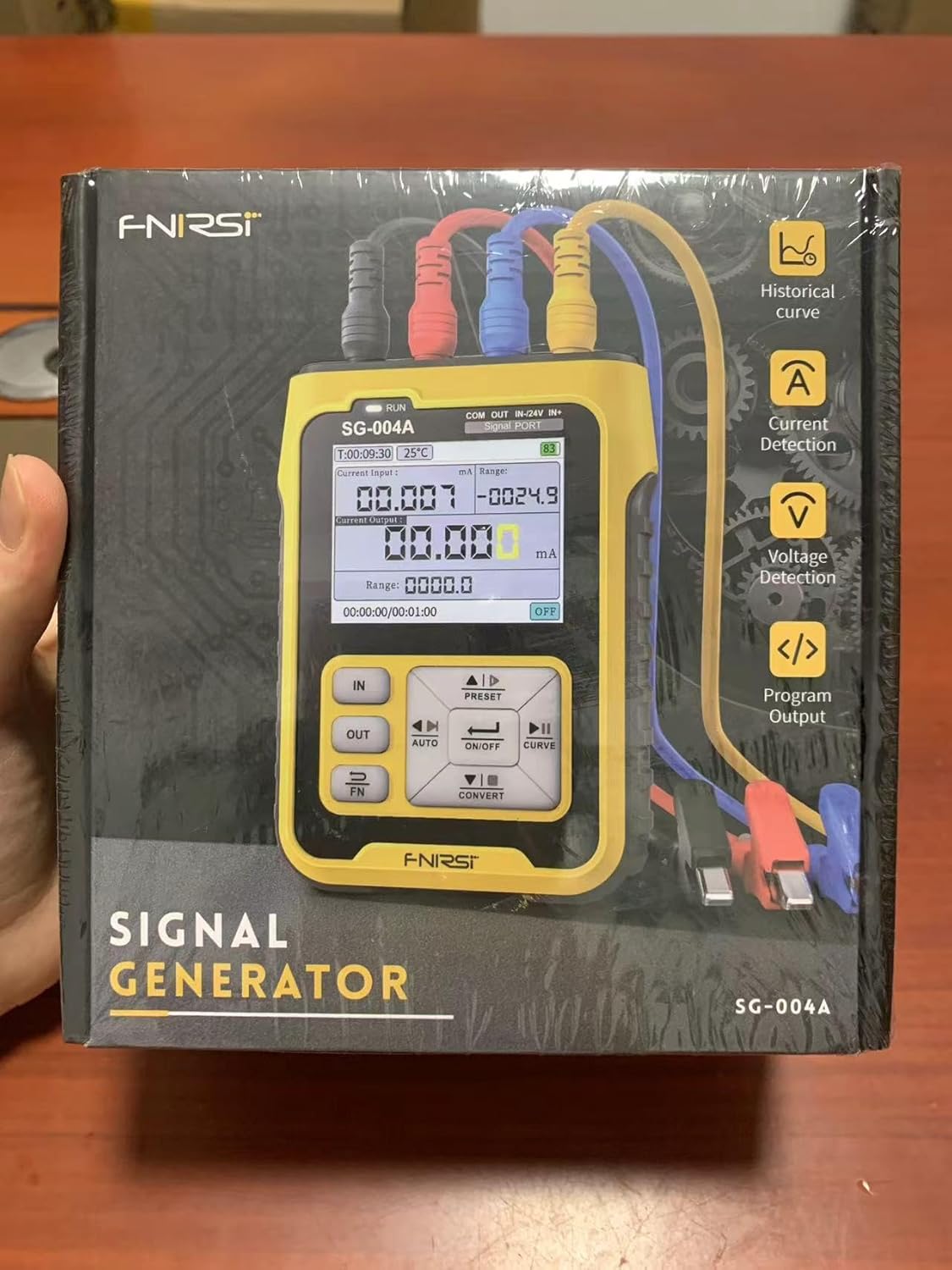 Generador de señal FNIRSI SG-004A 0-10V Simulador de voltaje de corriente ajustable 4-20mA Fuentes del generador de señal Transmisor calibrador