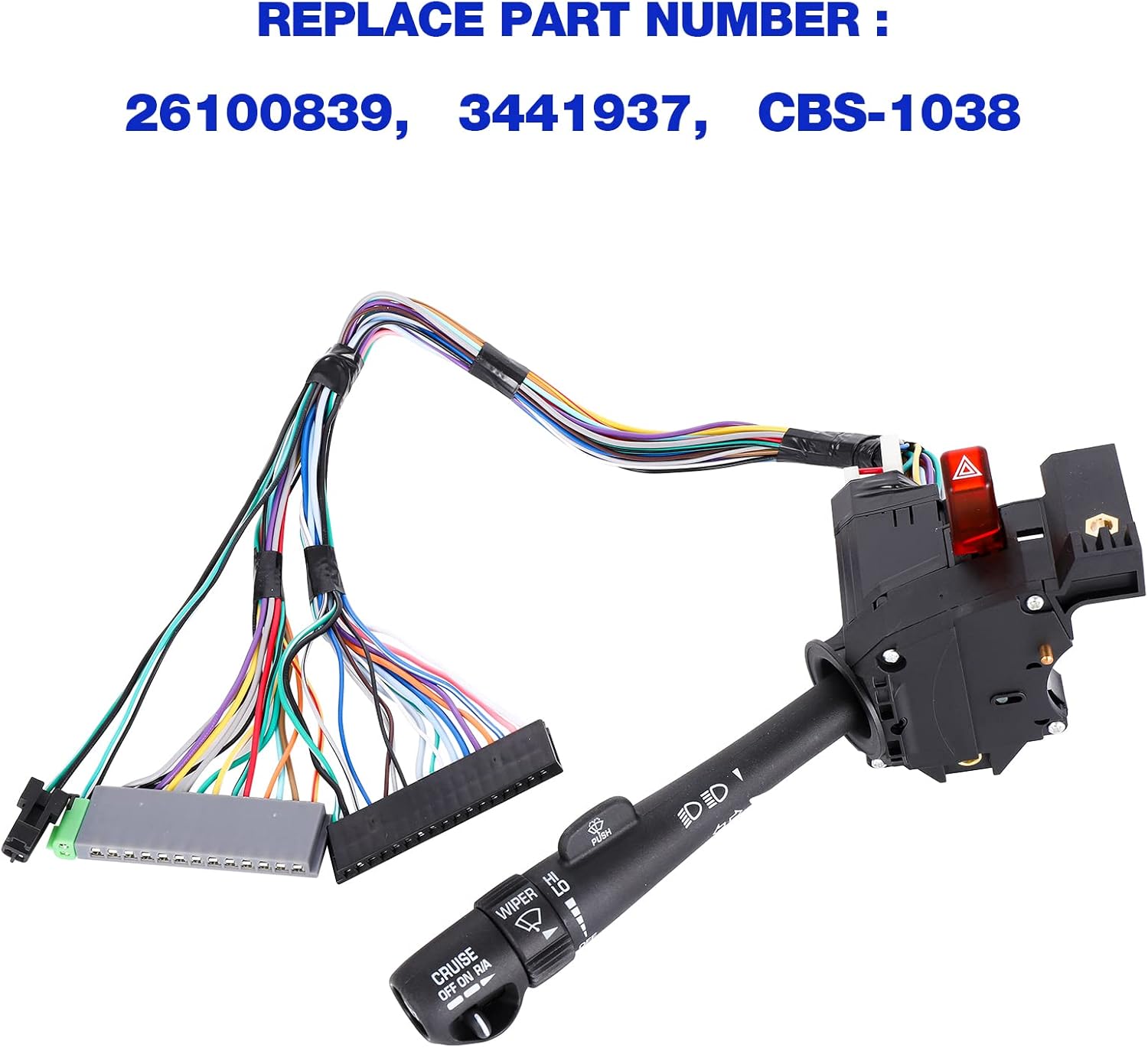 Interruptor de combinación multifunción de repuesto para Chevy Silverado Tahoe Avalanche Suburban GMC Sierra Yukon 1999-2002, 26100839, 3441937,