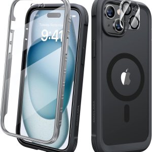 Diaclara Funda diseñada para iPhone 15 Plus de 6.7 pulgadas, compatible con MagSafe, funda magnética resistente de cuerpo completo con protector de Diaclara Funda diseñada para iPhone 15 Plus de 6.7 pulgadas, compatible con MagSafe, funda magnética resistente de cuerpo completo con protector de