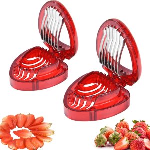 2 piezas de fresas, cortador de frutas, cortador de huevos de frutas para niños, utensilios de cocina, herramienta cortadora de fresas vegetarianas 2 piezas de fresas, cortador de frutas, cortador de huevos de frutas para niños, utensilios de cocina, herramienta cortadora de fresas vegetarianas