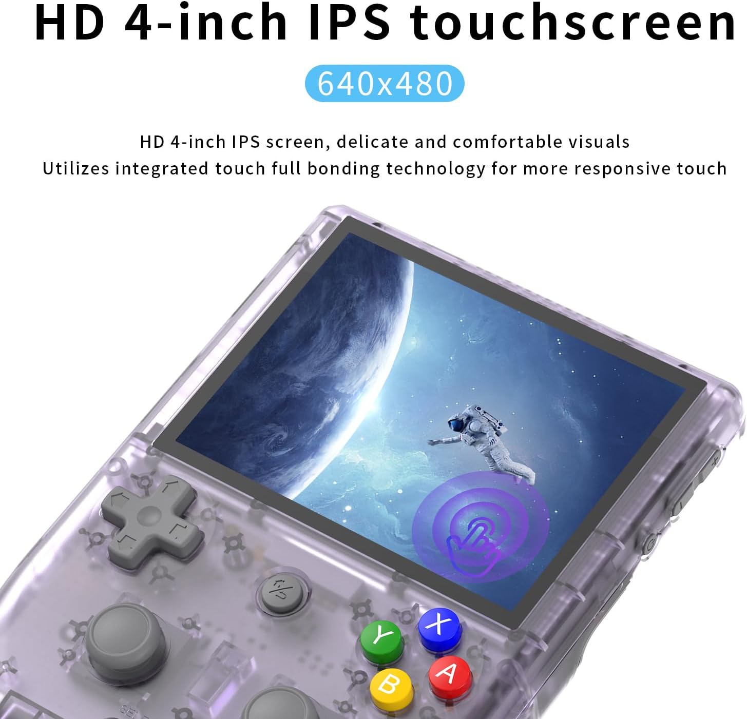 RG405V – Juego de mano retro, Android 12 integrado 128G TF tarjeta 3172 juegos, pantalla táctil IPS de 4 pulgadas con extremo frontal de juego,