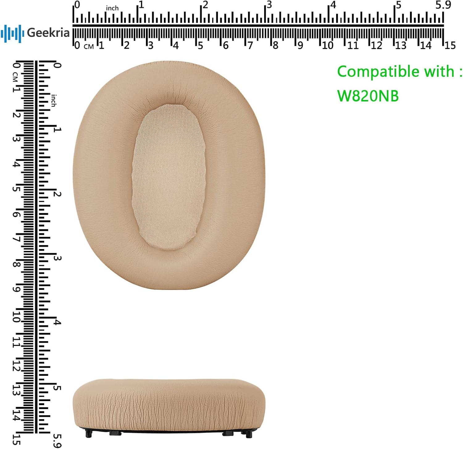 Geekria QuickFit – Almohadillas de repuesto para auriculares Edifier W820NB, almohadillas para los oídos, almohadillas para auriculares, piezas de