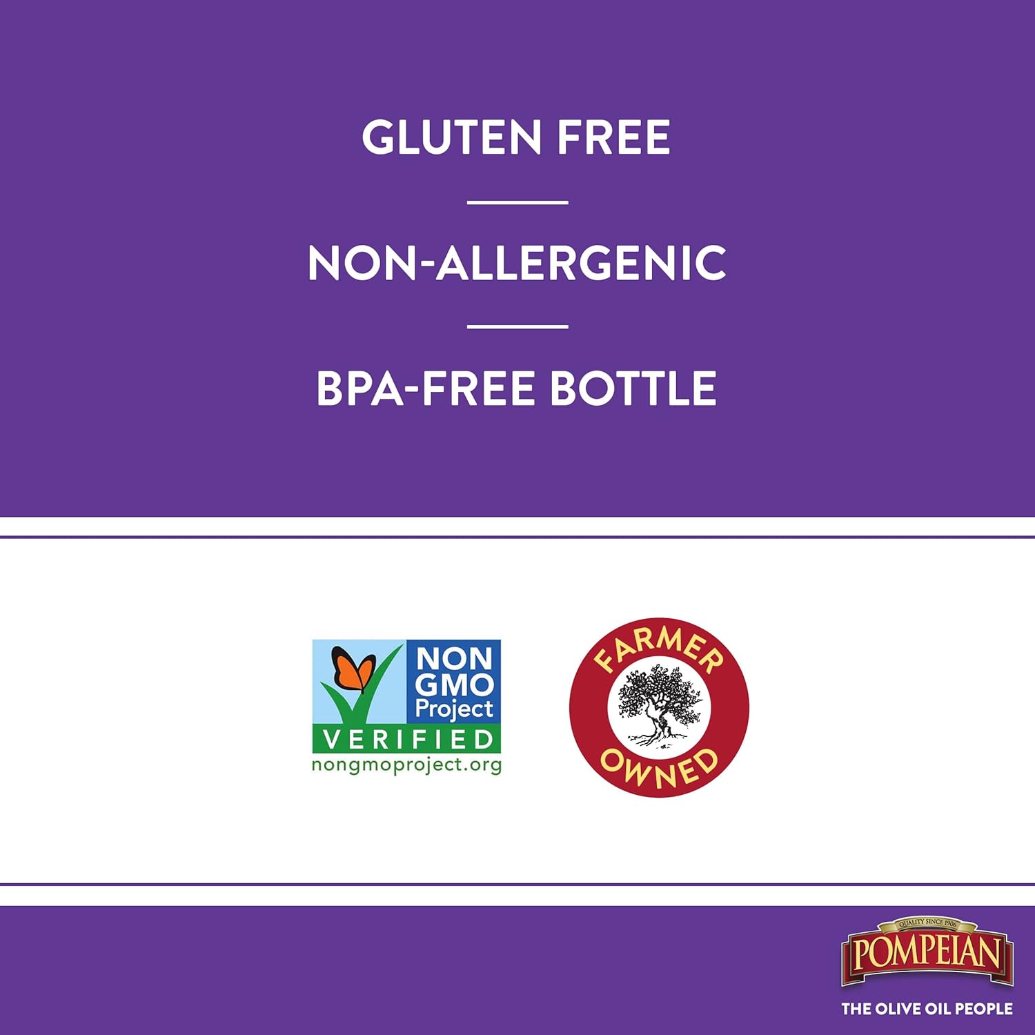 Pompeian Vinagre balsámico gourmet, perfecto para aderezos de ensaladas, salsas, platos de mariscos y carne, naturalmente sin gluten, 30 onzas