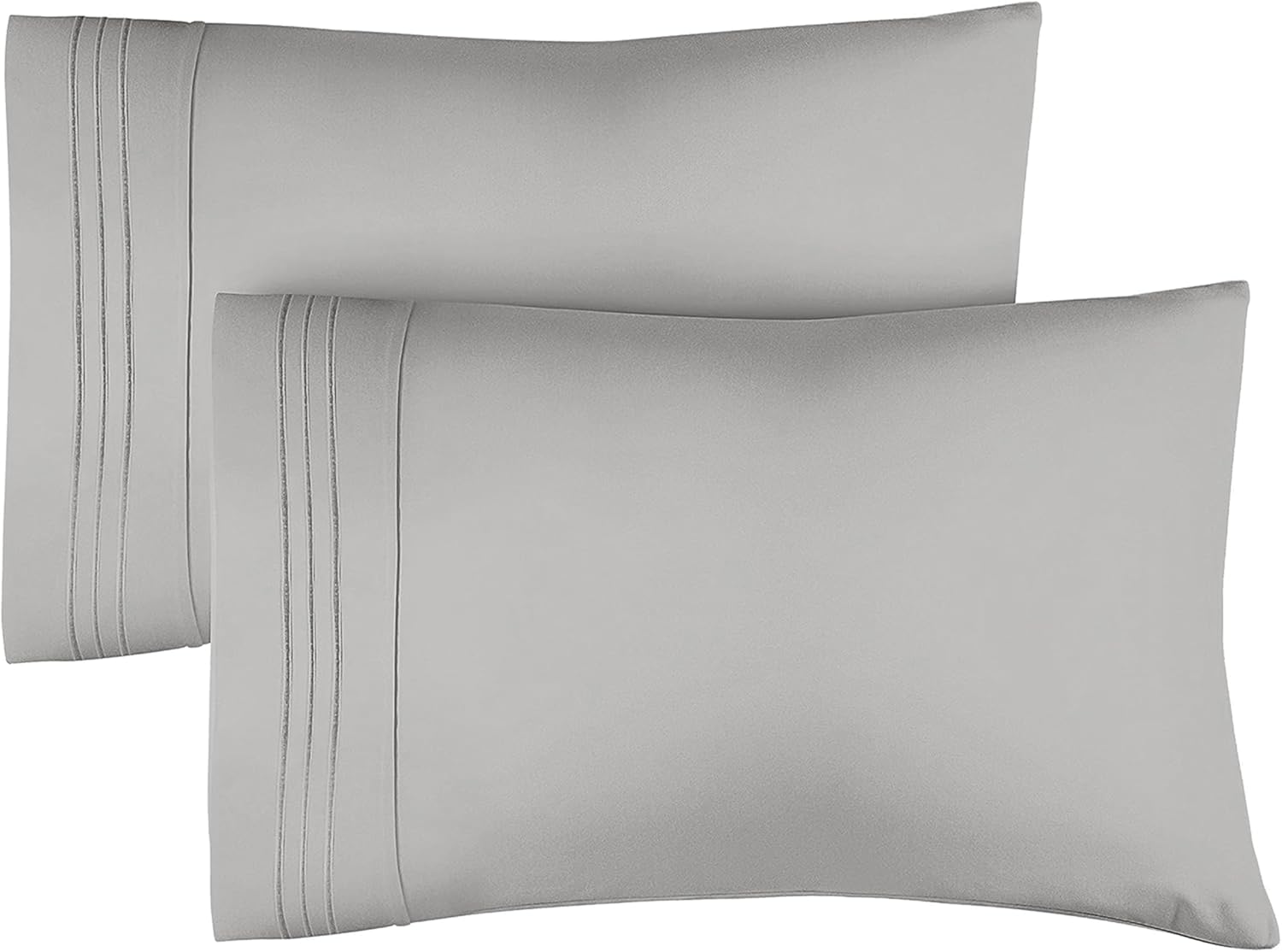 Juego de 2 fundas de almohada King  Fundas de almohada suaves de calidad de hotel  Ropa de cama cómoda para mujeres, hombres, niños y adolescentes