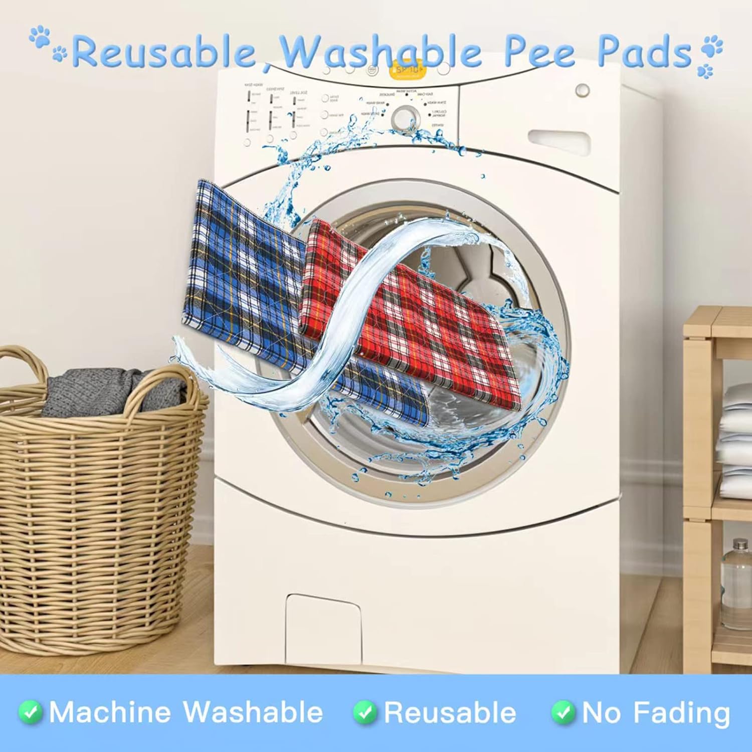 Almohadillas lavables para orina para animales pequeños, impermeables, reutilizables, almohadillas de entrenamiento para cachorros, almohadillas