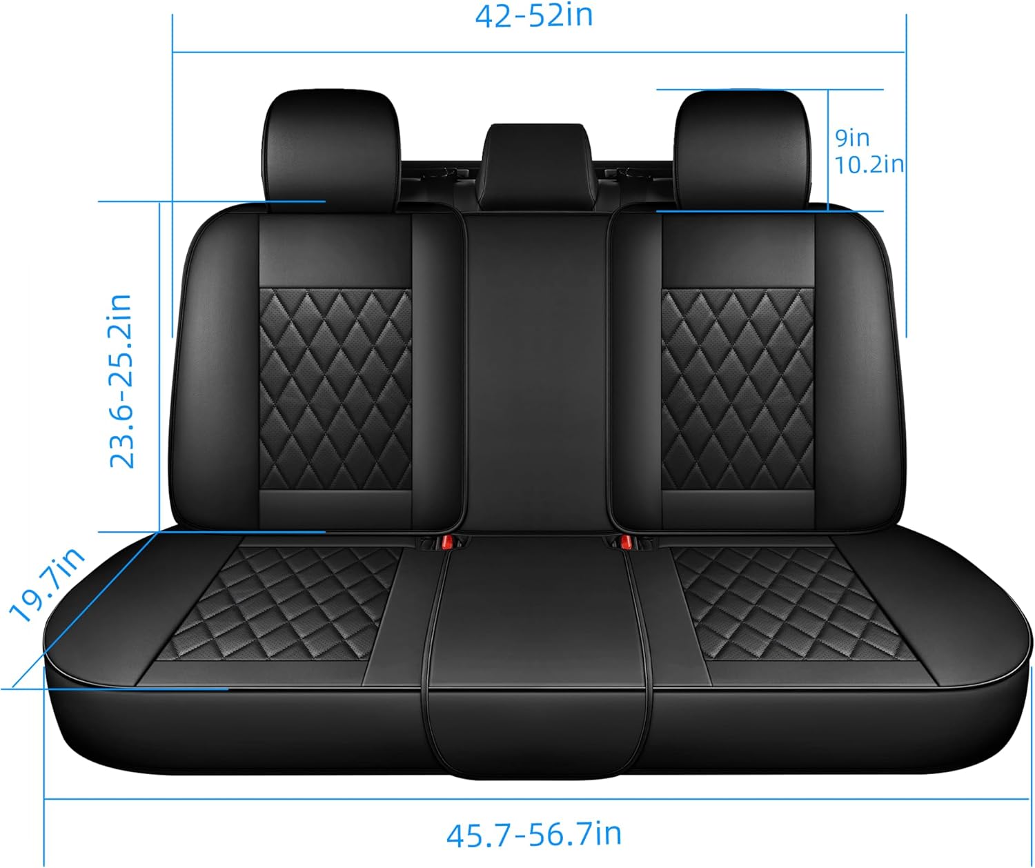 FREESOO Juego completo de fundas de asiento de cuero, Toyota Camry Corolla de 5 asientos para automóviles, ajuste universal para la mayoría de