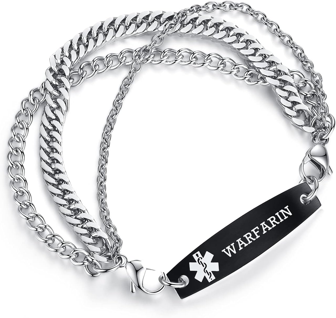 Interchangeable Medical Alert bracelets for Men Stainless steel medical bracelets for women with free engraving