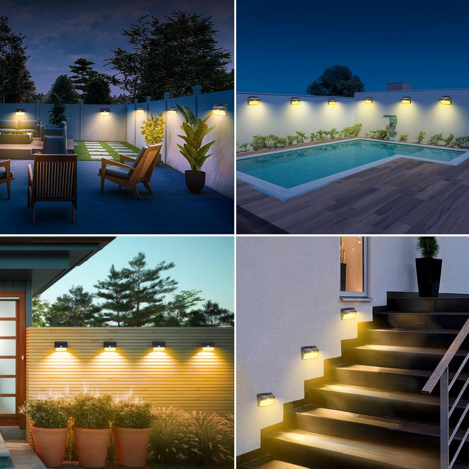 Peasur 138 LED6 paquetes Luces solares con sensor de movimiento para exteriores con 3 modos de iluminación, inalámbricas, impermeables, de