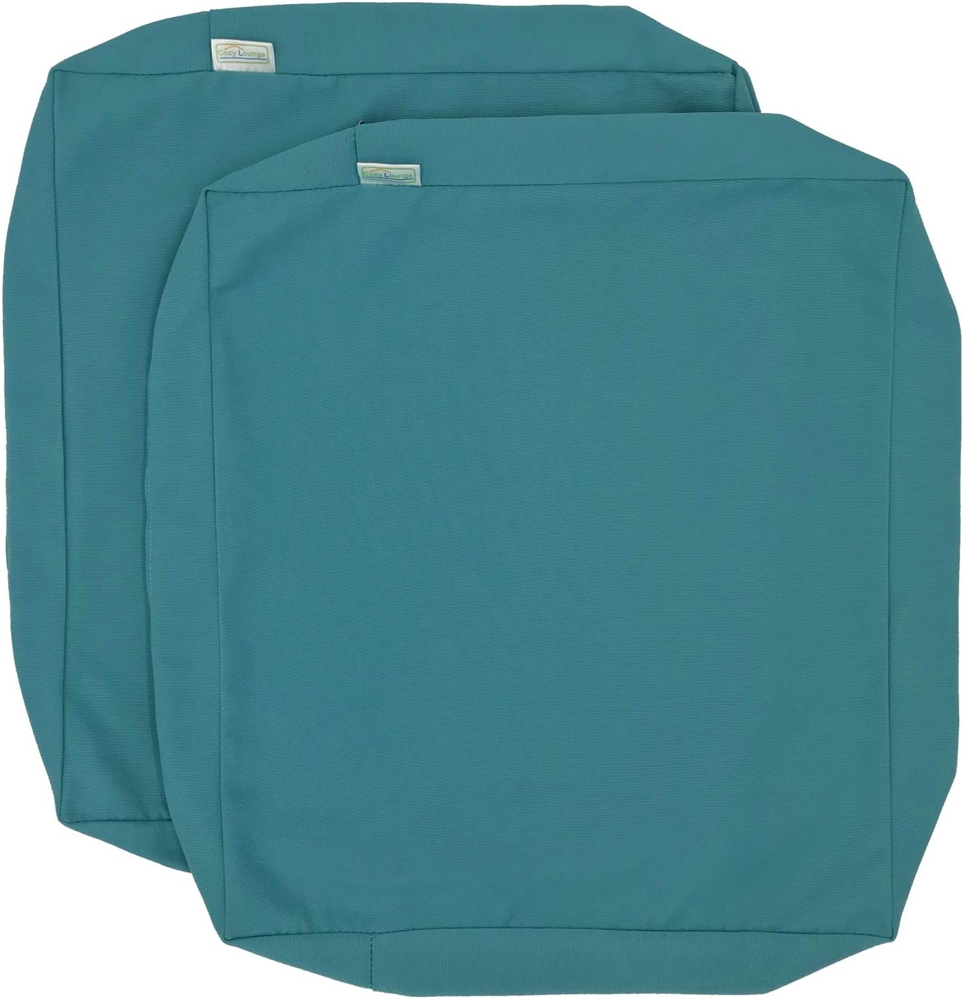 Serenity – Fundas de cojín para sillas de patio (20 x 18 x 4 pulgadas (2 fundas) color verde azulado