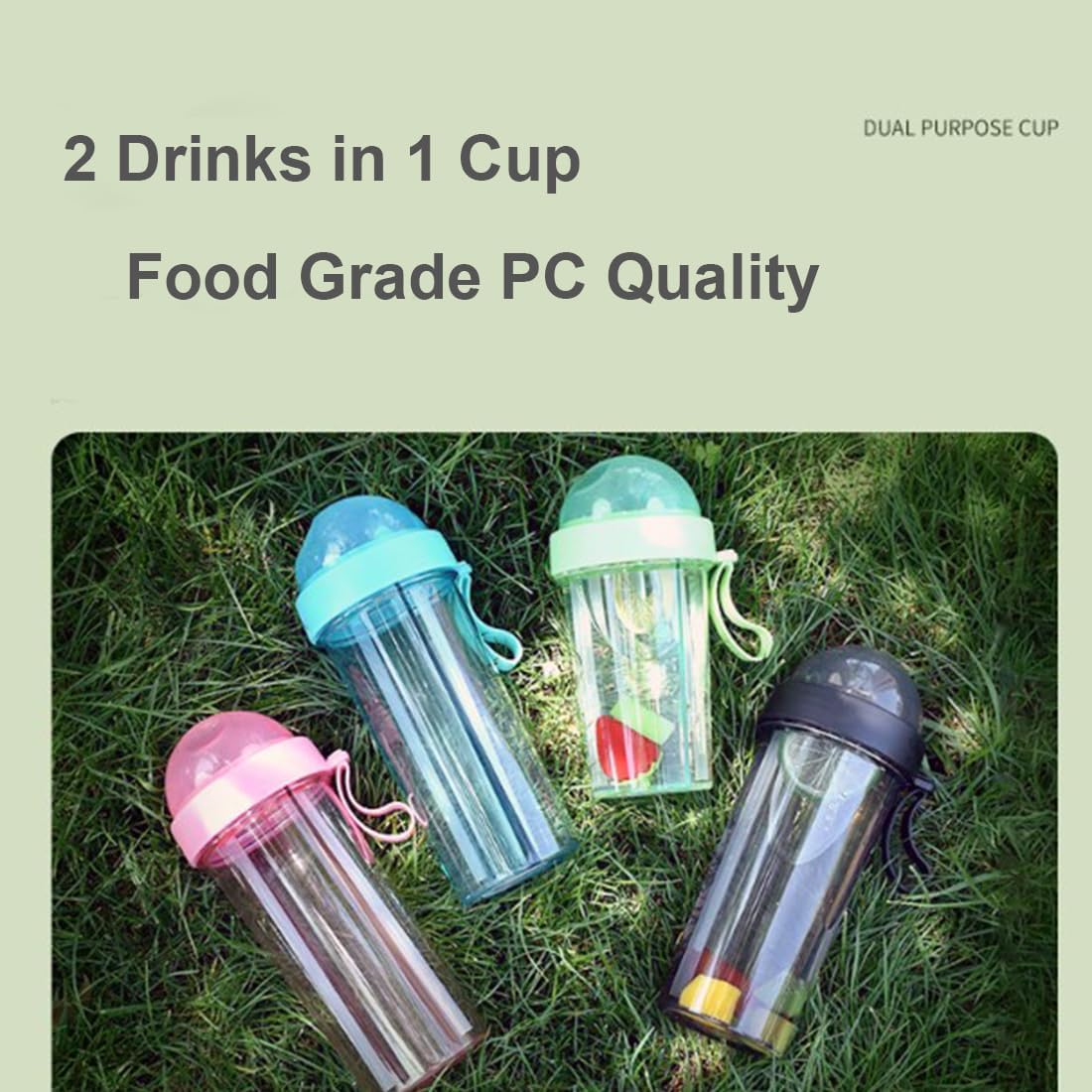 3 bebidas, 1 taza, 2024 New Wescup – 3 bebidas en 1 taza, 42020.3 fl oz Tres bebidas, una taza de agua creativa, taza que tiene 3 bebidas en una