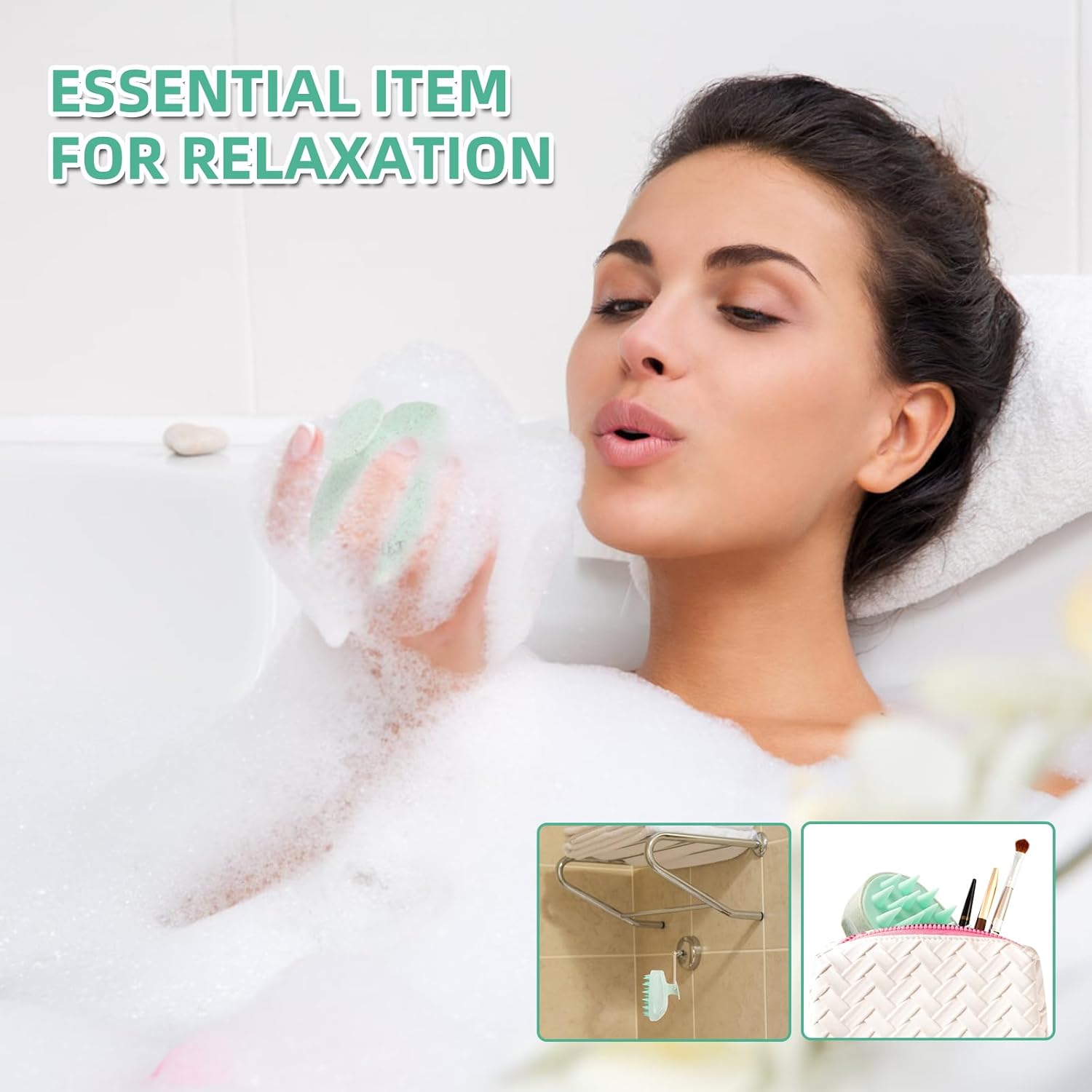 Lilovbesa Cepillo masajeador de cuero cabelludo, cepillo exfoliante de cabeza con cerdas de silicona suaves para mujeres, hombres, niños, mascotas,