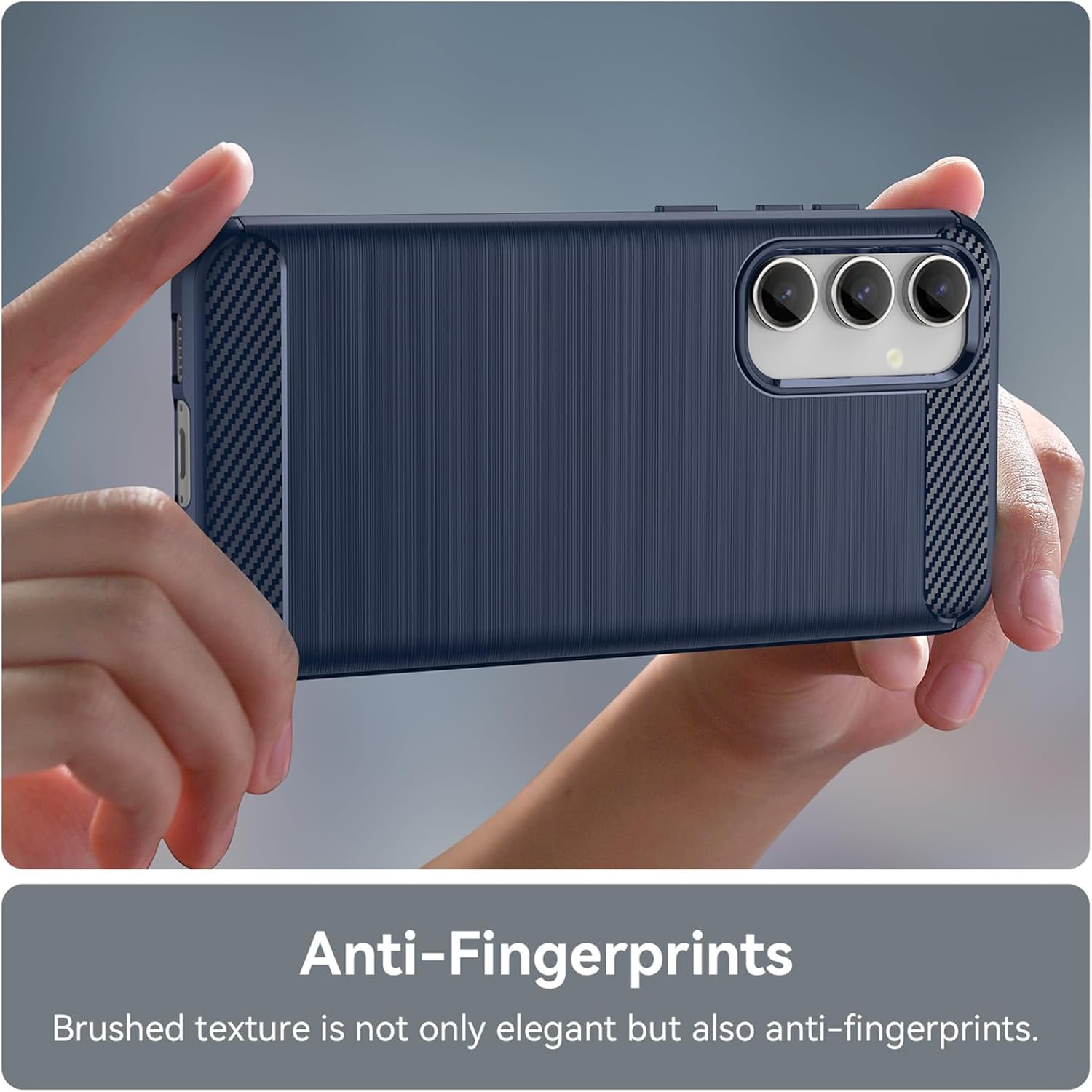 Osophter Funda para Galaxy S23-FE funda protectora de goma TPU flexible de absorción de golpes para Samsung Galaxy S23 FE funda de teléfono (azul