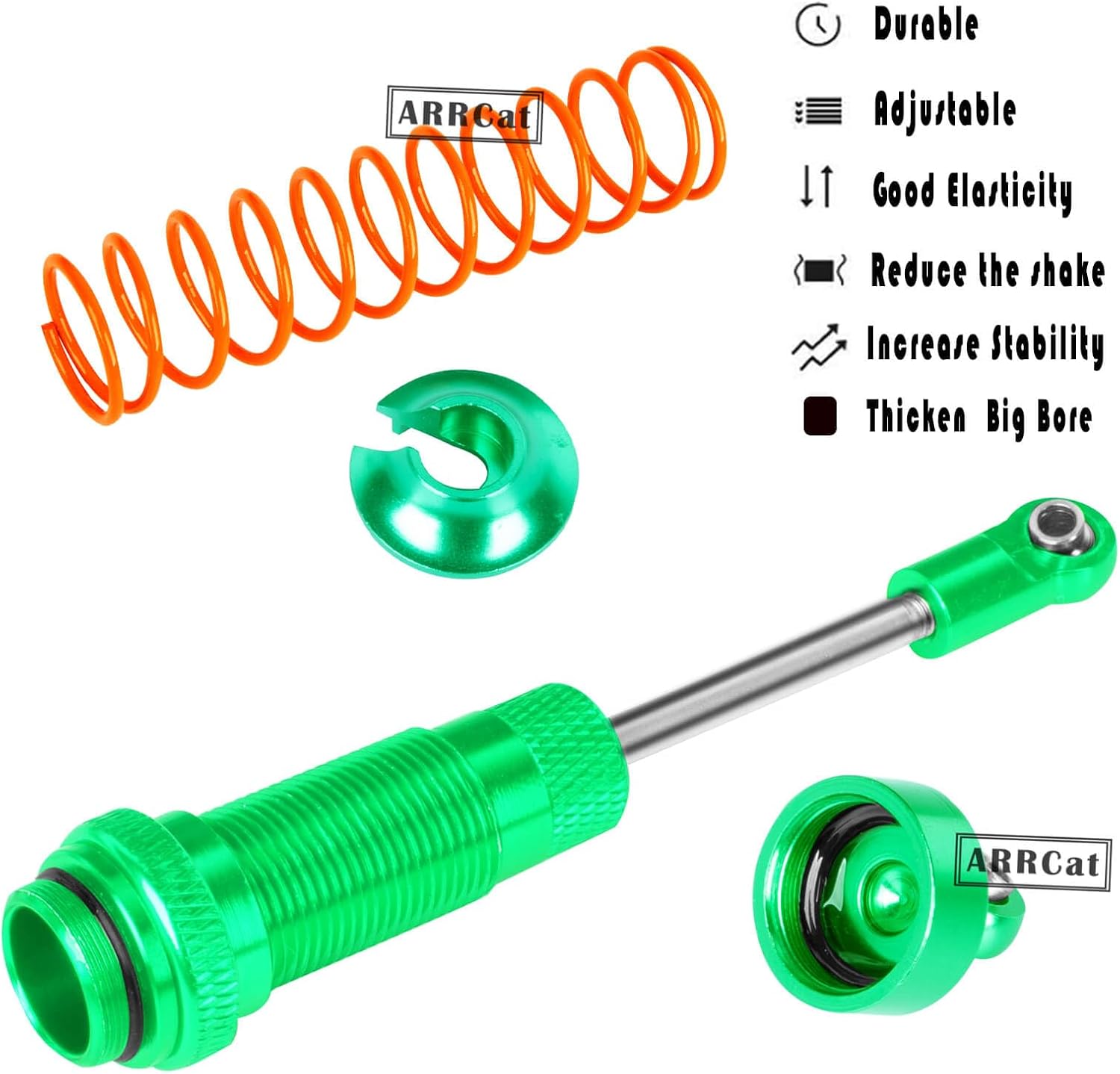 RC Shocks – Piezas de actualización para camión 110 Arrma Senton 4X4 Granite 4X4 Vorteks 4X4 Arrma Bigrock 4X4 Typhon 4X4 RC, 4 piezas de aluminio