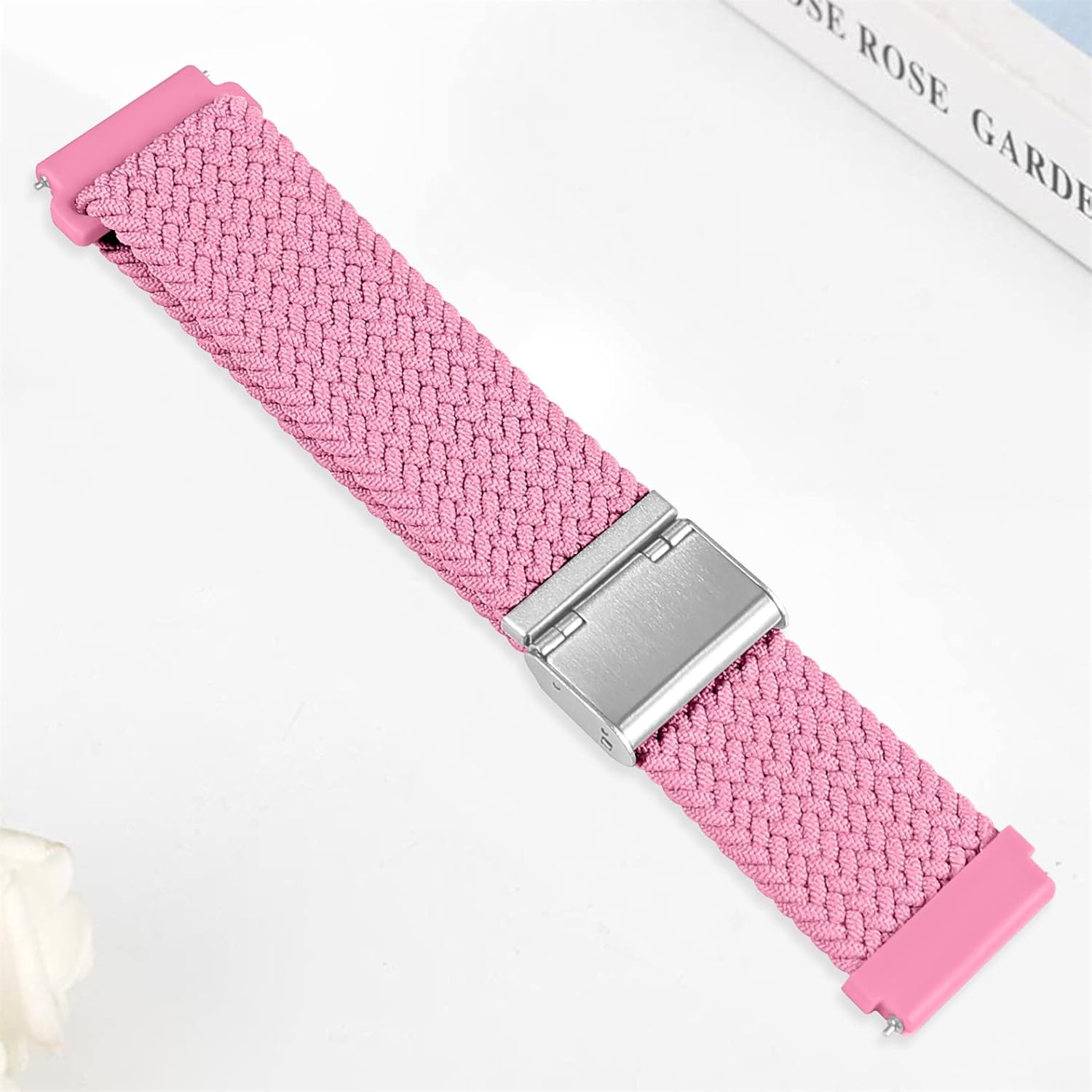 Correa de nailon trenzada para Samsung Galaxy Watch 3 de 1.772in y 1.811in para HUAWEI Watch GT 23Pro de 1.811in, correa de reloj elástica de