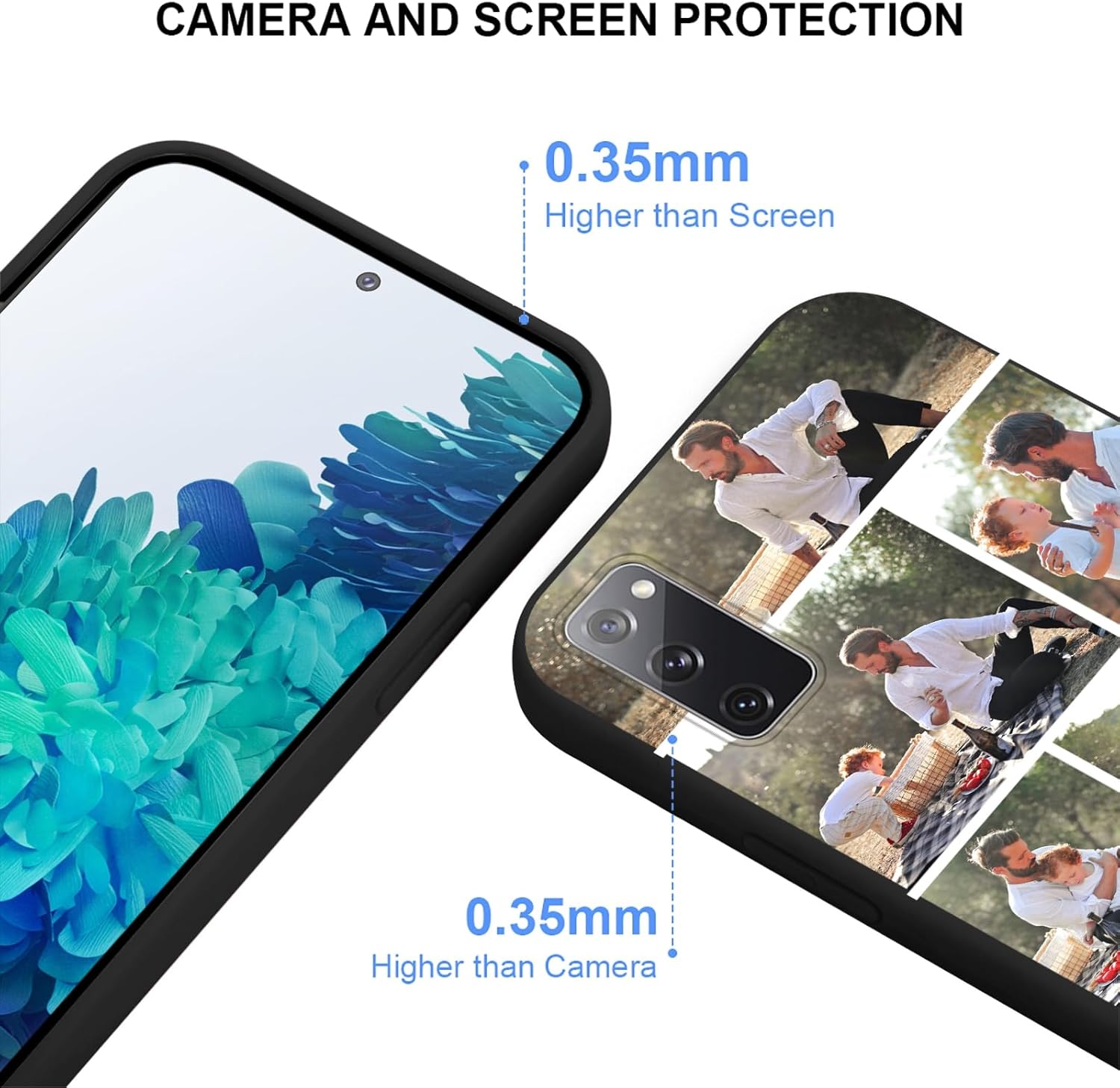 Eouine Funda de teléfono personalizada para Samsung S20 FES20 LiteS20Edition (6.5 pulgadas), fundas personalizadas para teléfono con imagen, funda