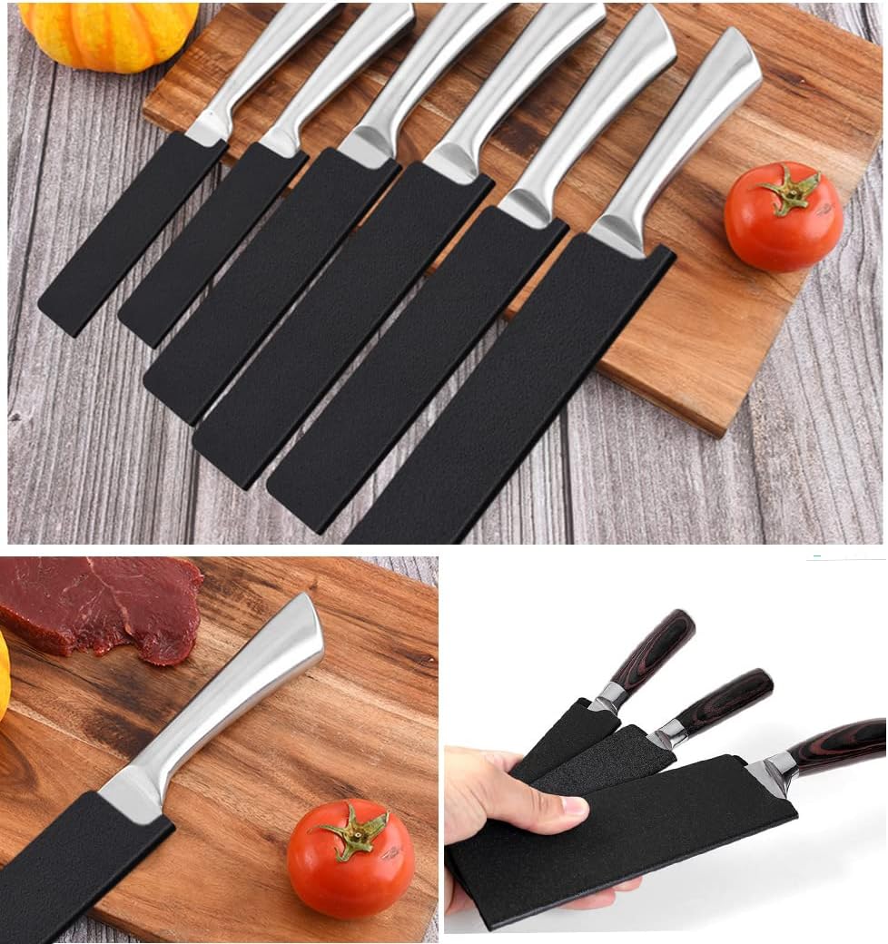 Protectores de cuchillos, 2451020 piezas de 4.7 a 12.2 pulgadas, funda universal de cuchillo sin BPA, funda de cuchillo resistente a la abrasión,
