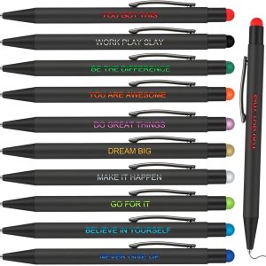 20 bolígrafos inspiradores divertidos, con citas motivacionales, bolígrafos con punta de lápiz capacitivo, escritura alentadora, bolígrafo de tinta 20 bolígrafos inspiradores divertidos, con citas motivacionales, bolígrafos con punta de lápiz capacitivo, escritura alentadora, bolígrafo de tinta