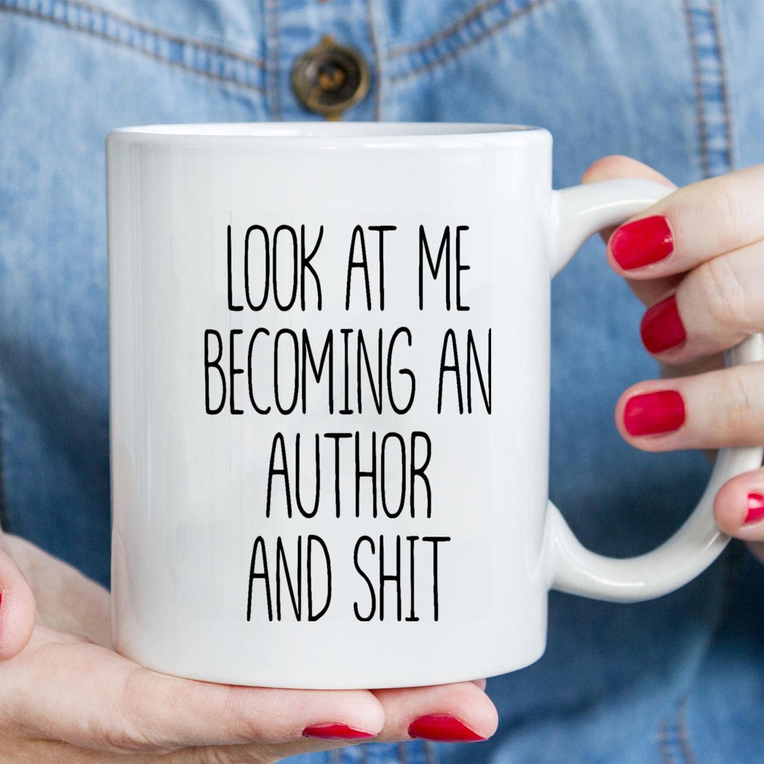 Nuevo regalo divertido para escritor, Mírame convertirse en un autor y regalo de mierda para el nuevo escritor escritor tazas de regalo de escritor