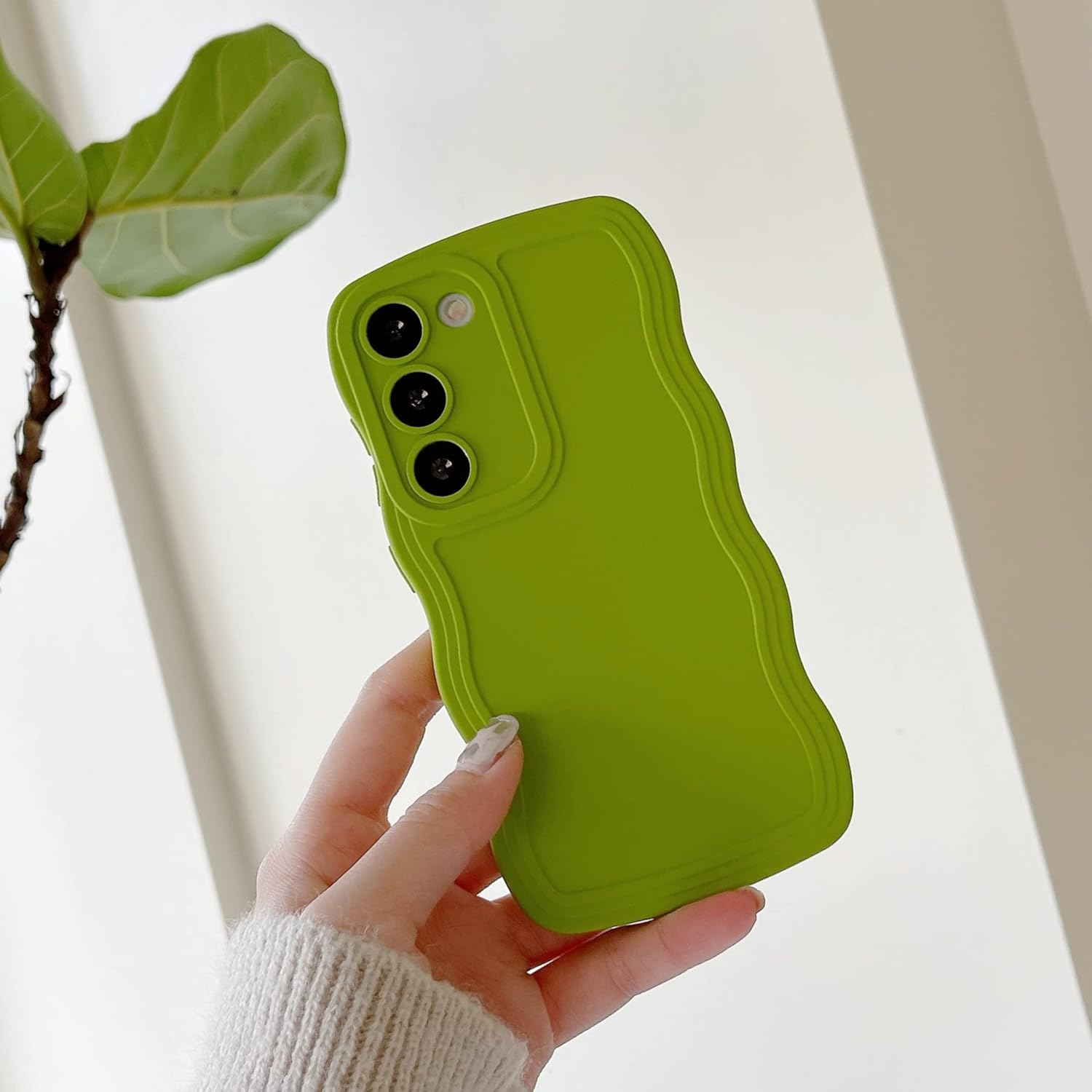 UEEBAI Funda con marco ondulado para Samsung Galaxy S20 FE 5G, bonito marco ondulado, ajuste delgado, a prueba de golpes, funda suave y bonita