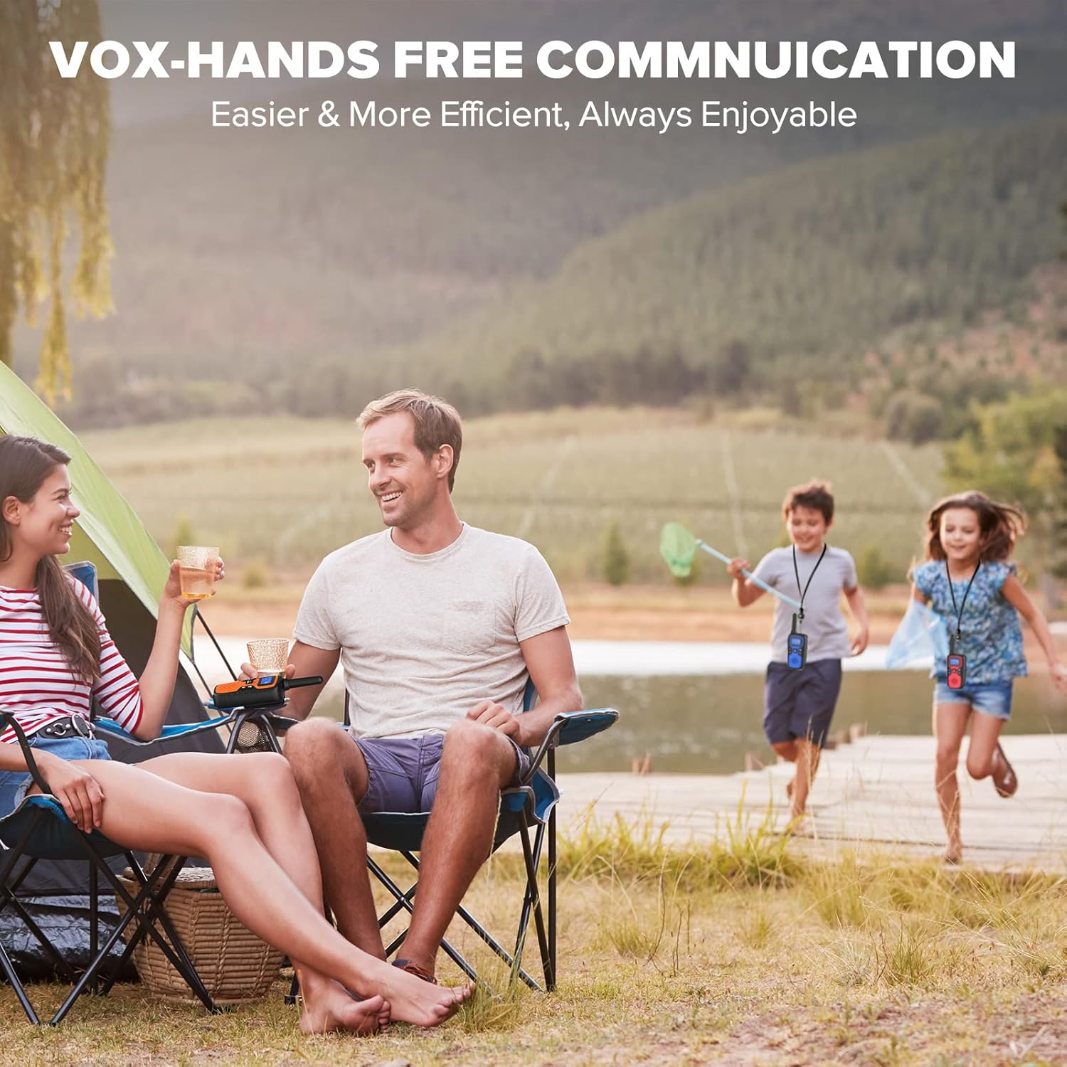 Walkie Talkies para adultos de largo alcance Wishouse – Radios portátiles de 2 vías recargables, accesorios de senderismo, equipo de campamento,