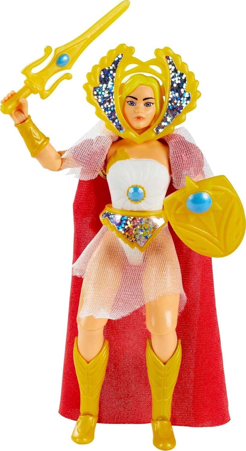 Masters of the Universe Origins Figura de acción, She-Ra, coleccionable, la mujer más poderosa de MOTU, 16 articulaciones articuladas, 5.5 pulgadas