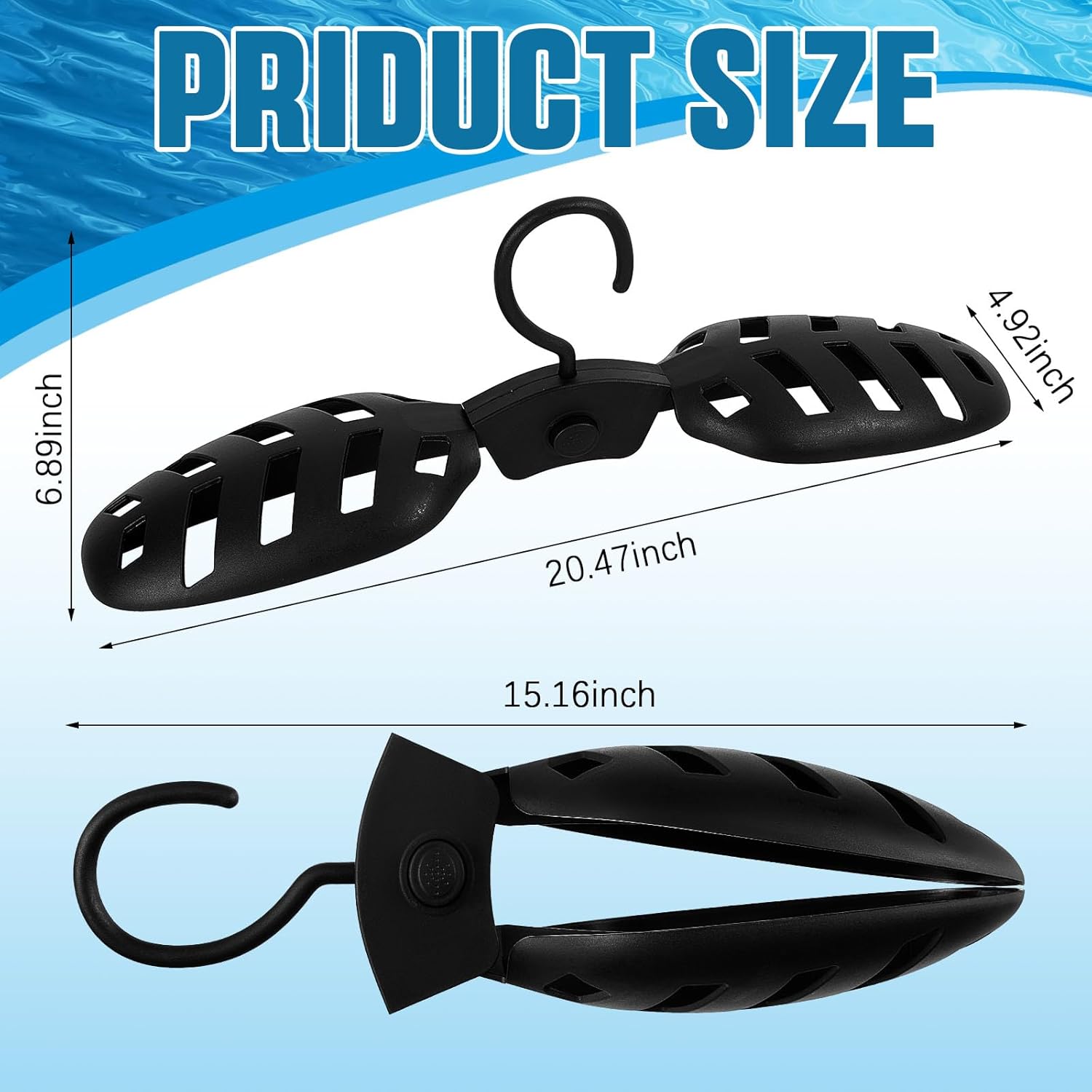 Foldable Wetsuit Hanger Fast Dry Surfing Suit Hangers Folding Vented Hanger for Men Women Suit Diving Accessories