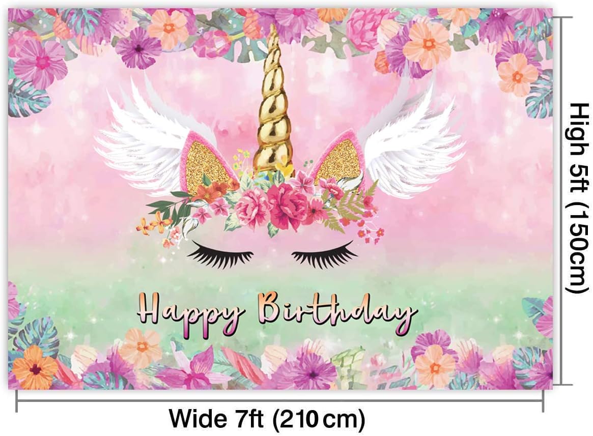 LTLYH – Fondo de unicornio rosa para fotografía de 5 x 3 pies, diseño de unicornio rosa con temática de unicornio, decoración de fiesta de