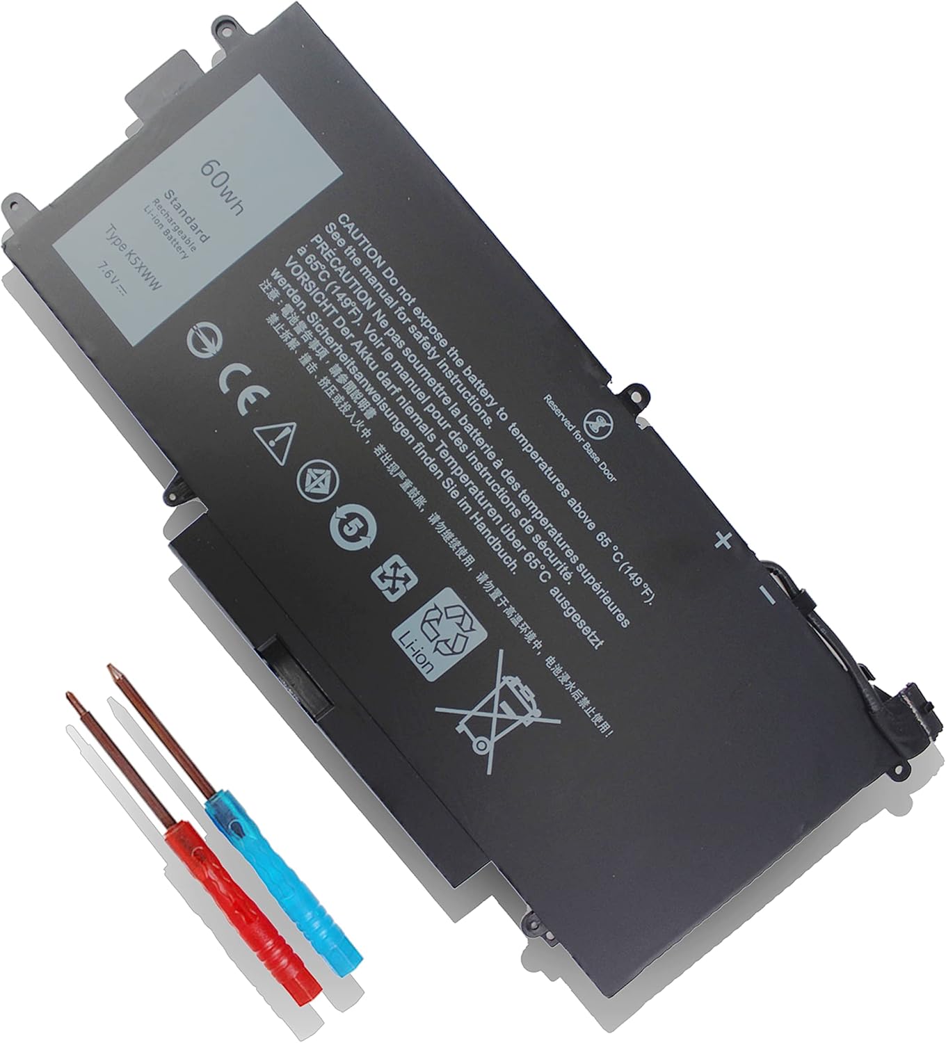 Uziyockn 60Wh K5XWW – Batería para portátil Dell Latitude 5289 7389 7390 2 en 1 Series Latitude 12 5000 E5289 L3180 Series P29S001 P29S002 451-BBZC
