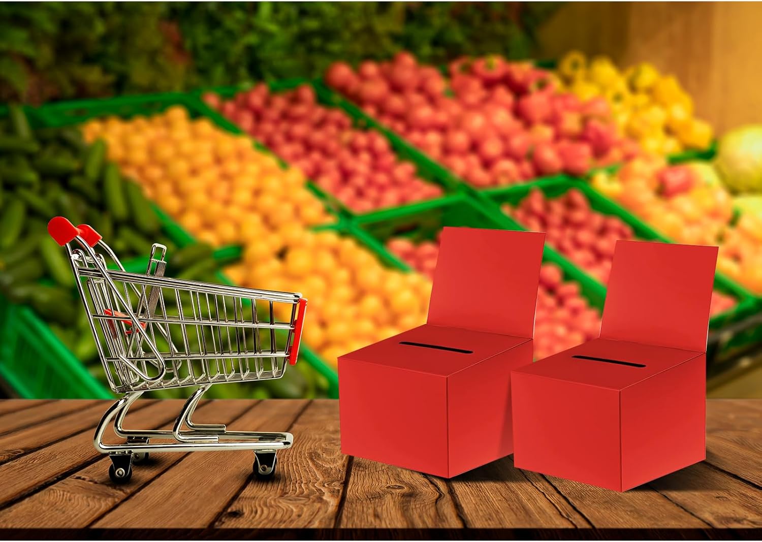 30 cajas para rifas, urnas de donación para recaudación de fondos, caja de cartón de 6.5 x 4.5 x 4.5 pulgadas con ranura para boletos y cabecera