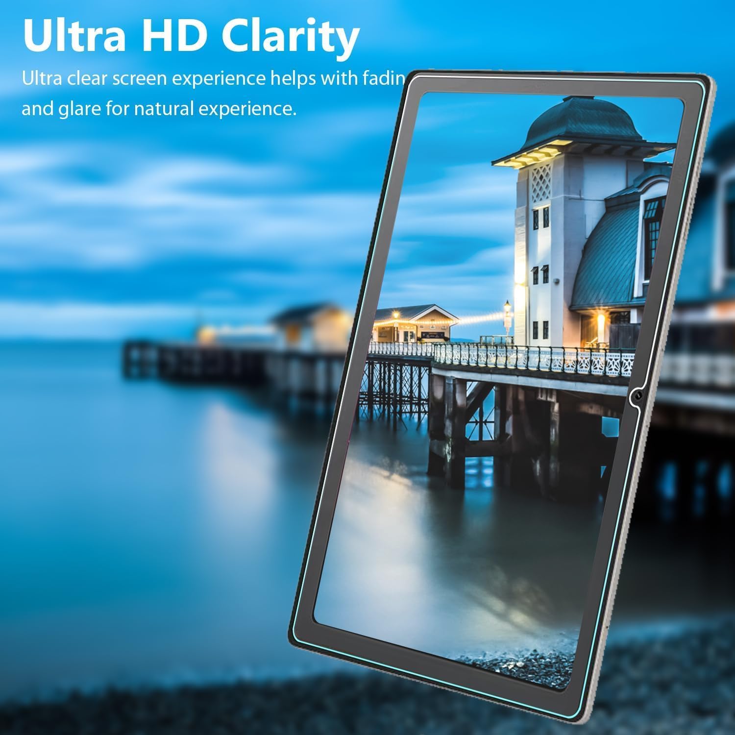 Paquete de 2 protectores de pantalla de vidrio templado de 10.9 pulgadas para Galaxy Tab S9 FE, película de vidrio templado, dureza 9H, compatible