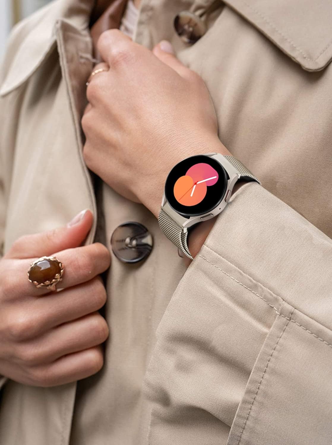 Correa milanesa para Samsung Galaxy Watch 654 de 1.575 pulgadas, 1.732 pulgadas, clásica, 1.772 pulgadas, 1.611 pulgadas, 1.654 pulgadas, correa
