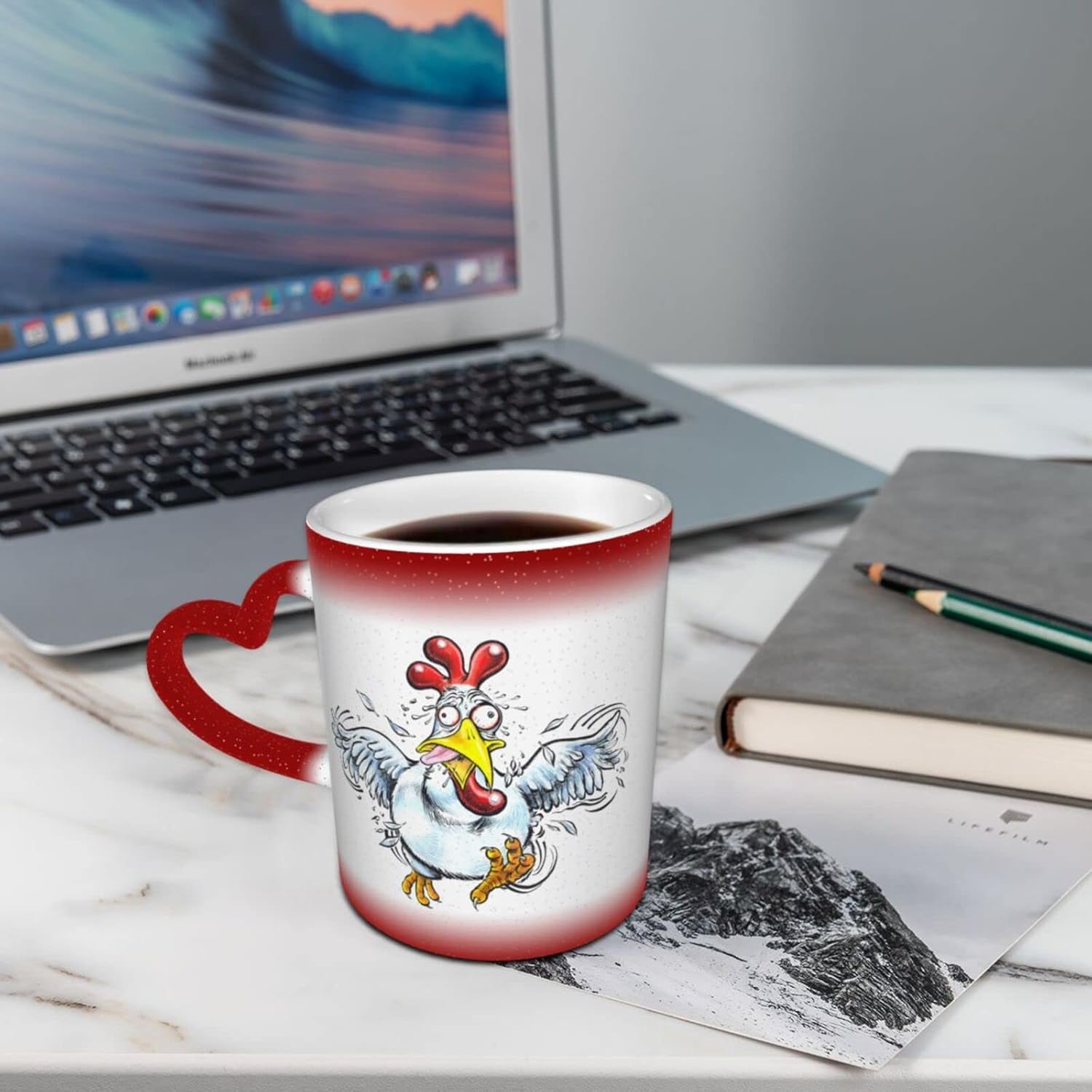 Funny Chicken Mug Coffee cup Tea cup Funny mug Unique ceramic mug for Present Idea Gifts