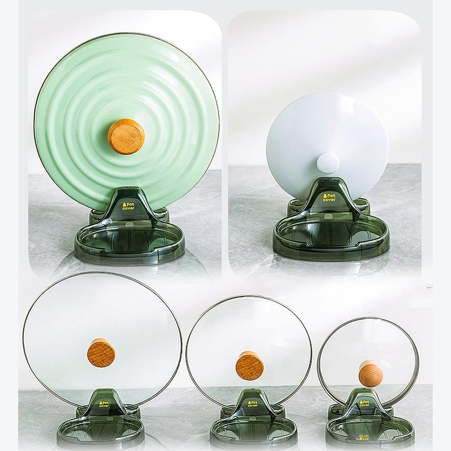 Soporte multifunción para espátulas de cocina, soporte para cucharas con soporte para tapa, espátula de cocina multifunción, soporte para espátulas