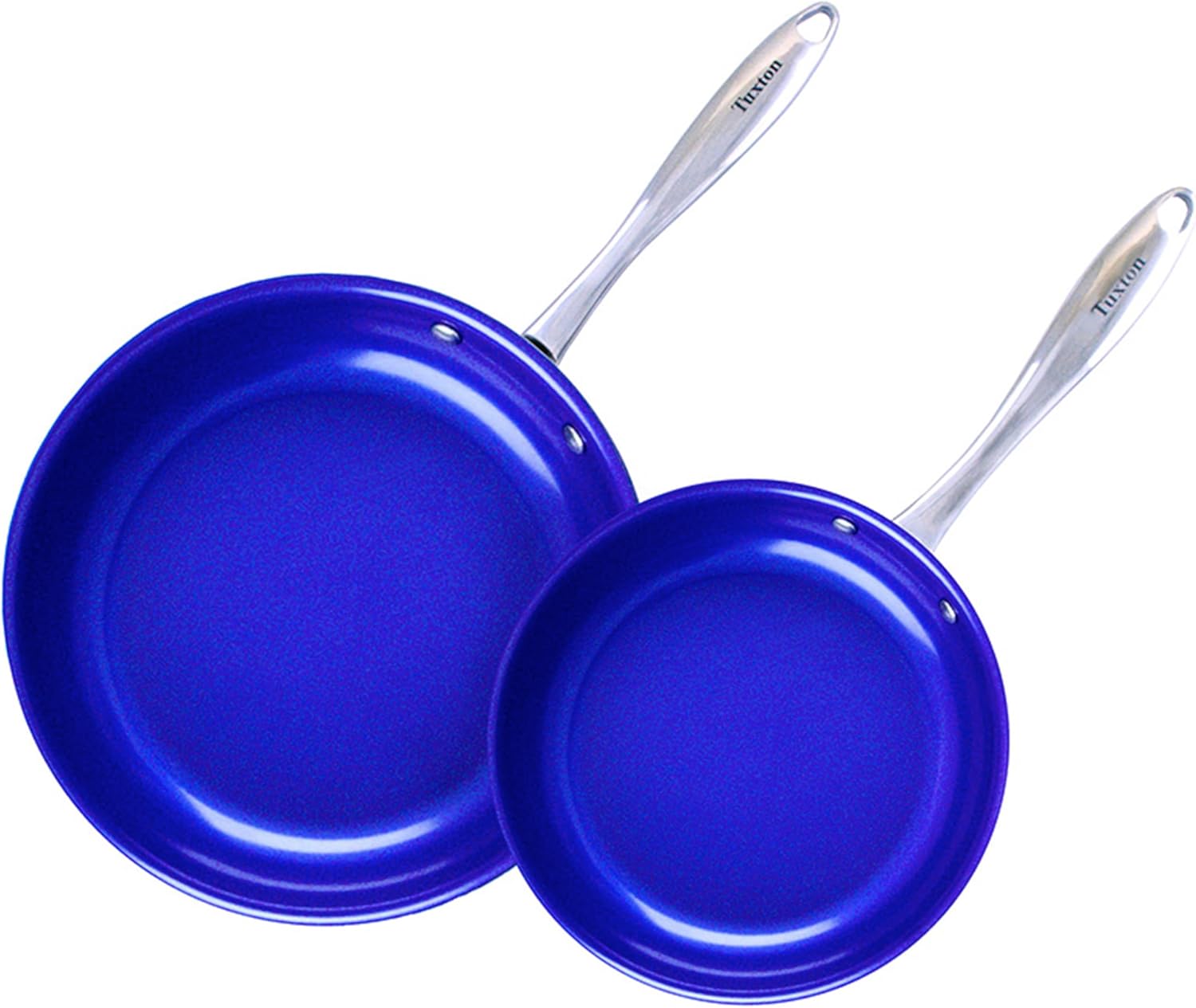 Tuxton Home Concentrix – Sartenes antiadherentes de color, 8 pulgadas11 pulgadas, azul cobalto