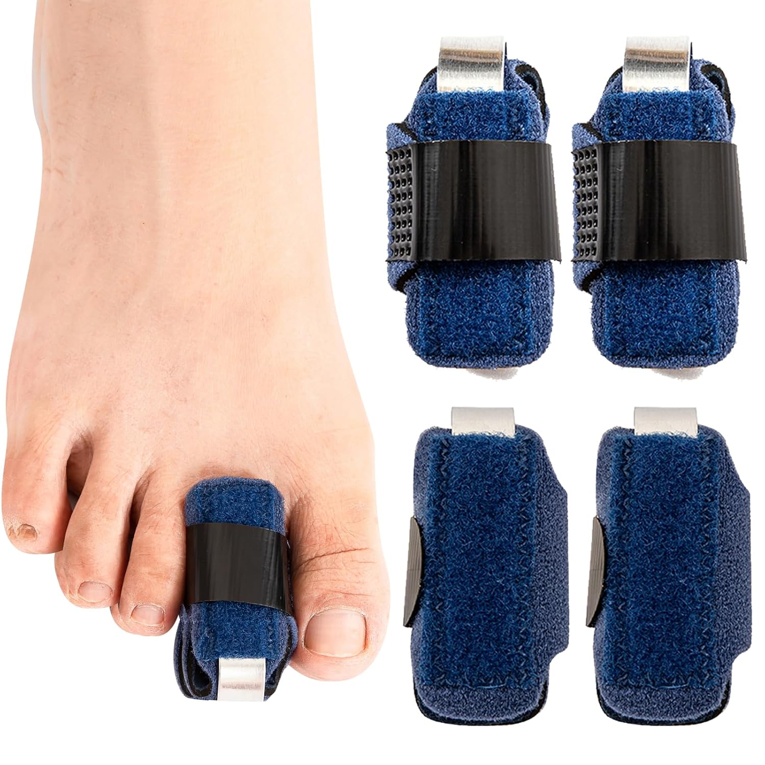 4 piezas de mejor corrector de juanetes, férulas de dedos para enderezar, corrector de juanete valgo, enderezador de dedos, corrector de pies,