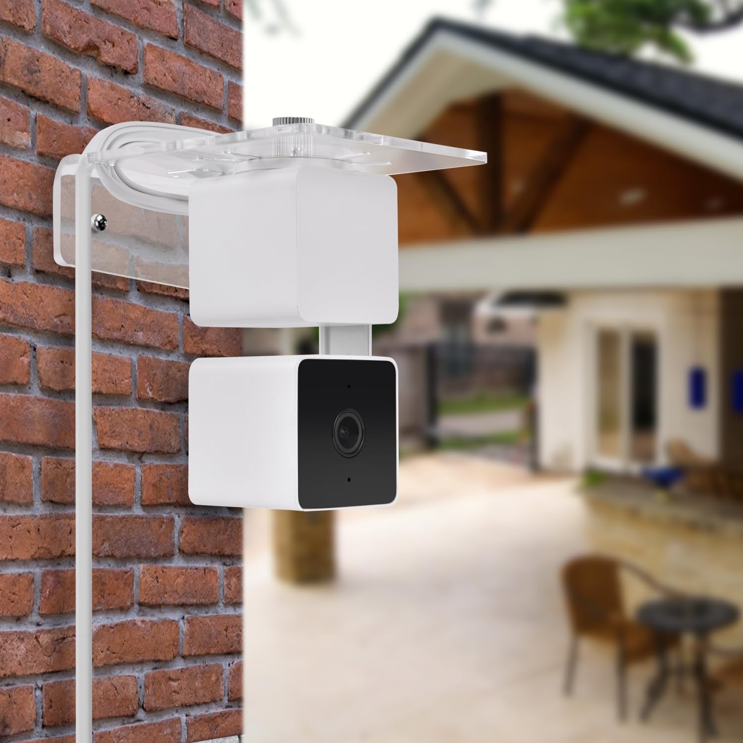 Paquete de 2 soportes de pared transparentes compatibles con Wyze Cam Pan V3, Wyze Cam Pan V2, soporte de montaje acrílico giratorio de 360 grados