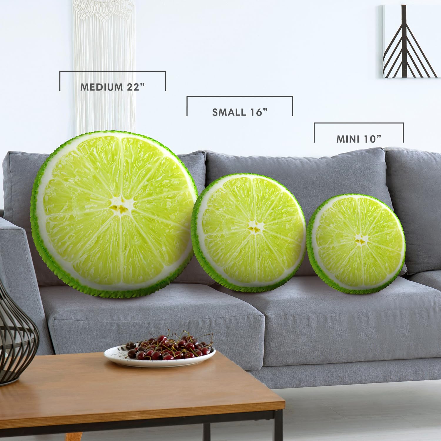 3D Lime Cut in Half Custom Pillow, Realistic Cut Lime Fruit Pillow, Lime Personalized Pillow, Lime Stuffed Fruit Customized Pillow, Fruit Throw