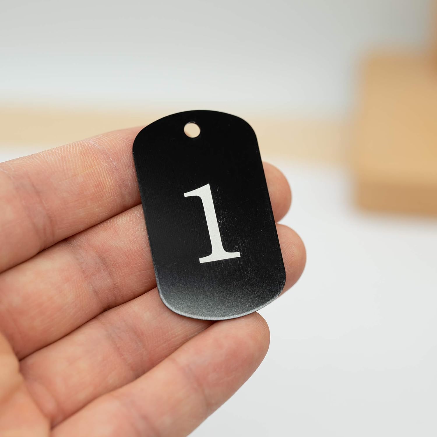 StayMax Etiquetas numeradas de aluminio para identificación (1-25, negro)