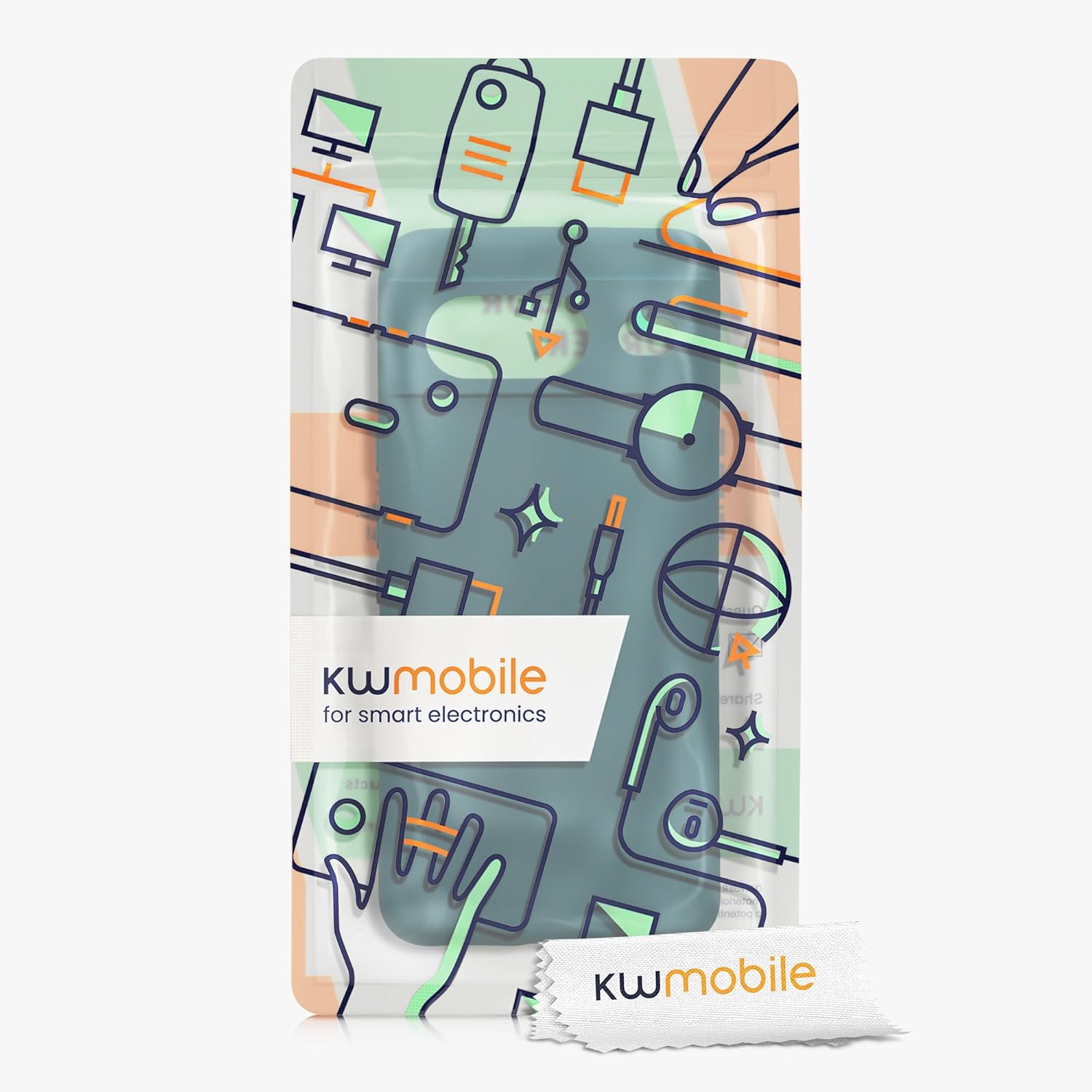 kwmobile Funda compatible con Google Pixel 8 – Funda protectora delgada de TPU con acabado mate suave – Verde azulado mate
