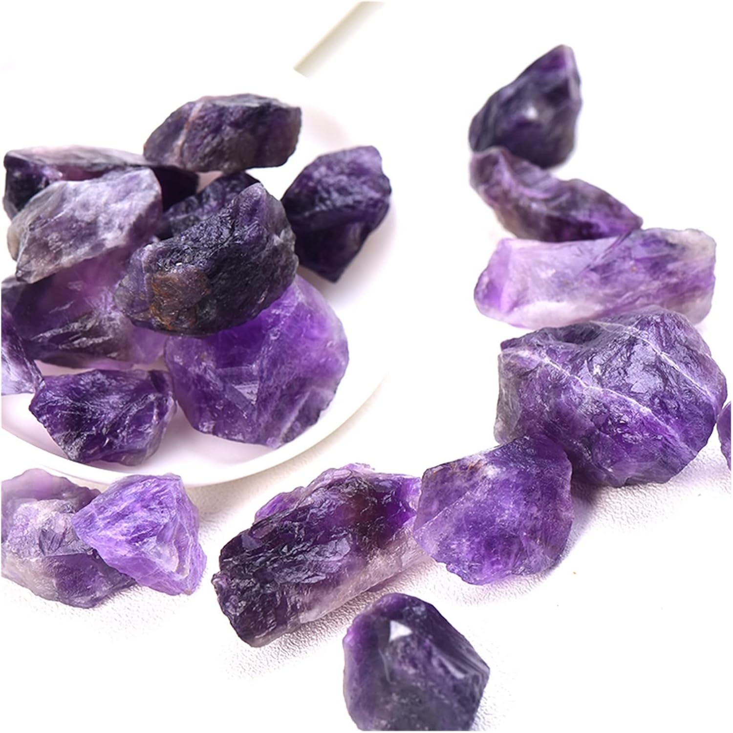 Feng Shui Decorar 1 pieza de amatista natural piedra irregular púrpura grava espécimen de cristal de cuarzo crudo accesorio de regalo decoración del