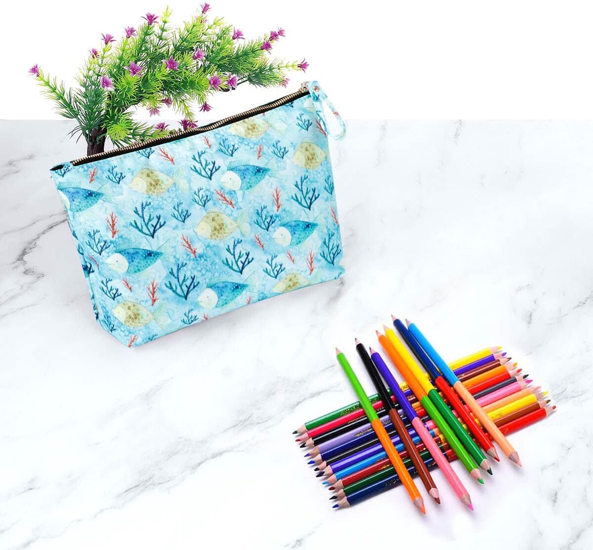 Kamo Bolsas de maquillaje – Bolsa de cosméticos para mujer, bolsa con cremallera, organizador de cosméticos de viaje, bolsas de viaje para artículos
