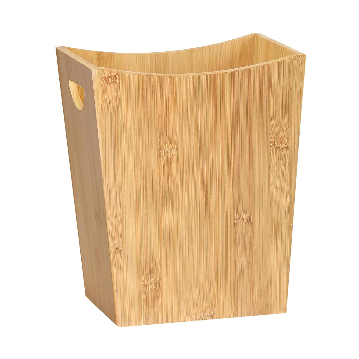 LIANTRAL Cubo de basura pequeño de 2 galones, cubo de basura de madera, cesta de basura de bambú, contenedor de reciclaje para dormitorio, sala de