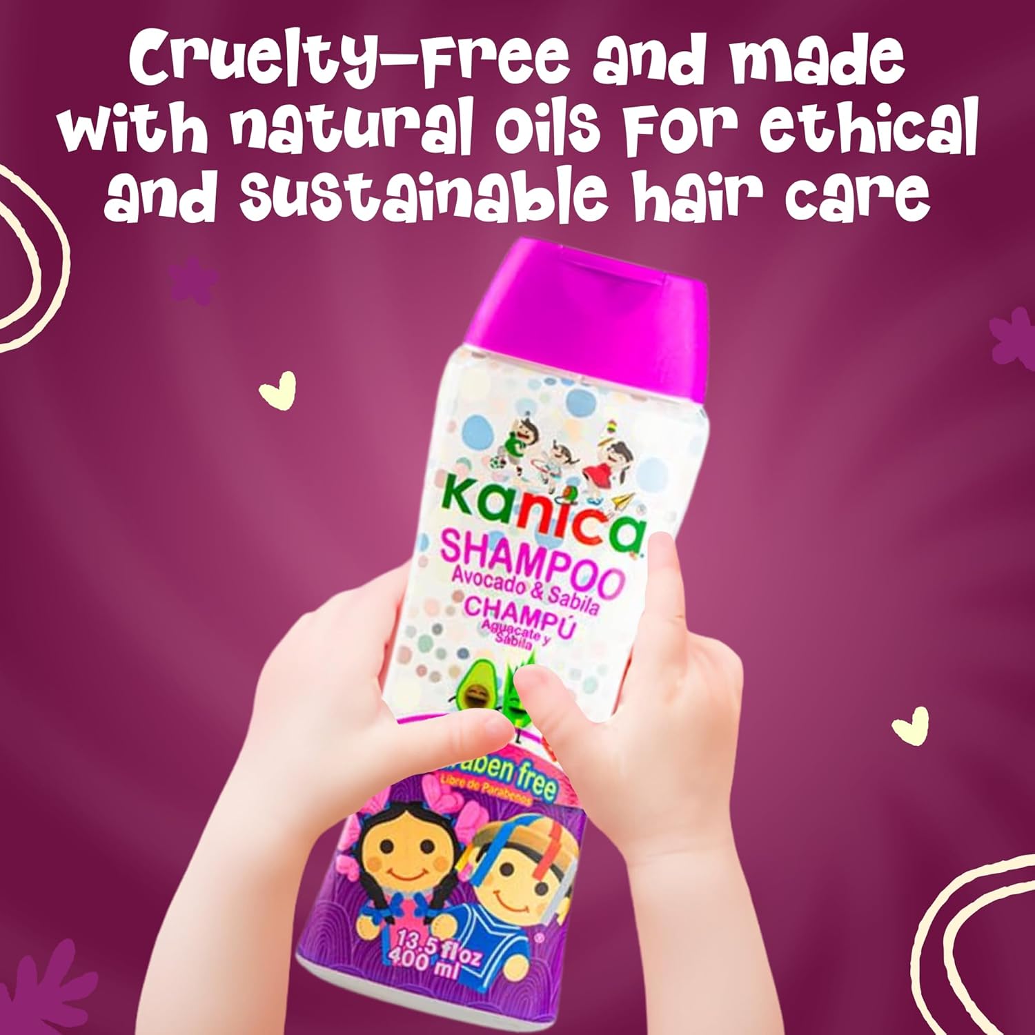 Kit integral de cuidado del cabello, 2 champús sin parabenos de 13.5 onzas y 2 gel para el cabello sin alcohol de 9.29 onzas, productos nutritivos