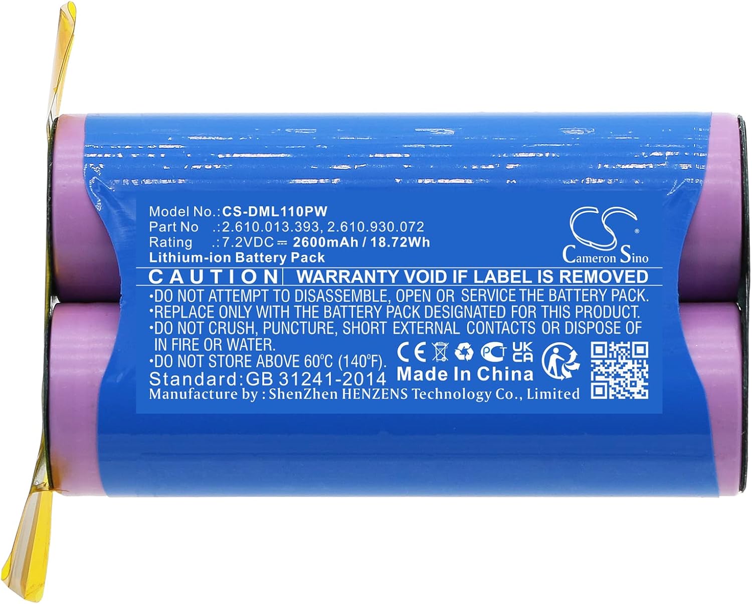FYIOGXG Cameron Sino – Batería para DREMEL 1100-25, 1100LI, Driver 1120, Stylus 1100 PN DREMEL 2.610.013.393, 2.610.930.072 2600mAh  18.72Wh